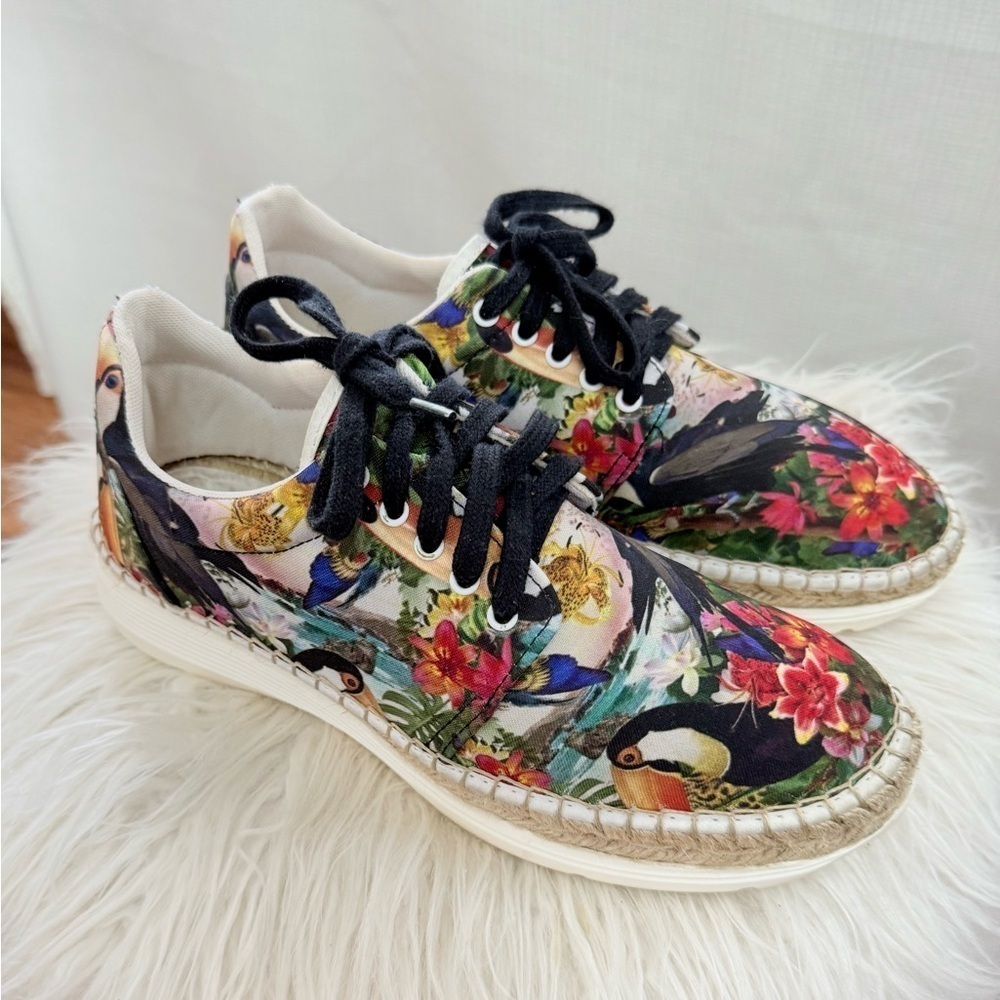 Free People Jackson Tropical Lace Up Espadrilles